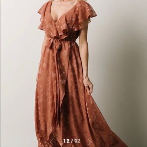 NWT! Baltic Born Ruffled Dress in Rust